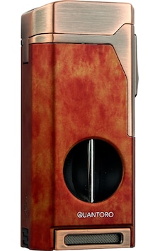 Quantoro Dört Torch Pürmüz V-kesici/delicili Kahverengi Metal Puro Çakmağı - Trz1182 Quantoro Dört Torch Pürmüz V-kesici/delicili Kahverengi Metal Puro Çakmağı - Trz1182