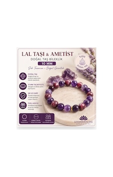 Lal Taşı Ametist 10 Mm Doğal Taş Bileklik Özel Tasarım Unisex Bileklik Mor Mor Lal Taşı Ametist 10 Mm Doğal Taş Bileklik Özel Tasarım Unisex Bileklik Mor Mor