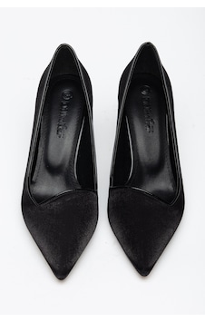 Dilimler Ayakkabı Büyük Numara Kadın İnce Topuklu Stiletto Ayakkabı Siyah Saten Yan Yüz-5347 Dilimler Ayakkabı Büyük Numara Kadın İnce Topuklu Stiletto Ayakkabı Siyah Saten Yan Yüz-5347