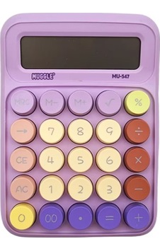 Muggle Hesap Makinesi Orta Boy 12 Hane Mu-547 Çok Renkli Muggle Hesap Makinesi Orta Boy 12 Hane Mu-547 Çok Renkli