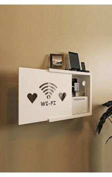 Wifi-modem Kalpli Kapak Saklama Kutusu Bilgisayar Kablo Priz Beyaz Wifi-modem Kalpli Kapak Saklama Kutusu Bilgisayar Kablo Priz Beyaz