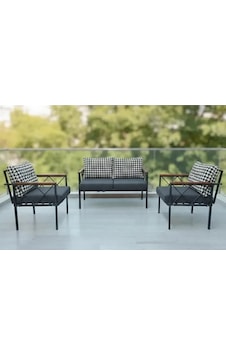 Safir 2+1+1 Kaz Ayağı Kırlent Balkon-bahçe-kafe-çay Seti-koltuk Takımı-oturma Grubu-ofis Koltuğu Antrasit