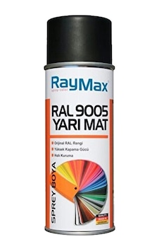 Raymax 400 Ml Sprey Boya Yarımat Siyah Ral 9005 Raymax 400 Ml Sprey Boya Yarımat Siyah Ral 9005
