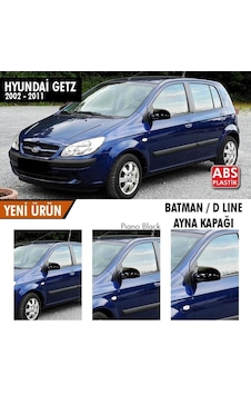 Hyundai Getz (2002 - 2011) Batman Yarasa Ayna Kapağı (parlak Siyah)