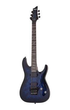 Schecter Omen Elite-6 Fr Elektro Gitar See-thru Blue Schecter Omen Elite-6 Fr Elektro Gitar See-thru Blue