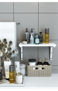 Tekli Dekoratif Duvar Rafı, Kitaplık Ve Organizer, Banyo, Mutfak, Balkon Beyaz Tekli Dekoratif Duvar Rafı, Kitaplık Ve Organizer, Banyo, Mutfak, Balkon Beyaz