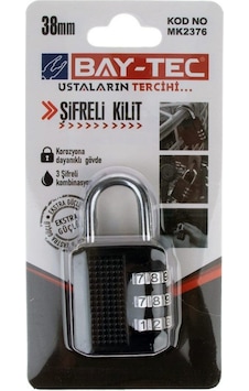 Şifreli Asma Kilit 38 Mm Mk2376 Bay-tek Şifreli Asma Kilit 38 Mm Mk2376 Bay-tek