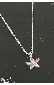 Papatya Zirkon Taşlı Trend Kolye-açık Pembe N145 Papatya Zirkon Taşlı Trend Kolye-açık Pembe N145