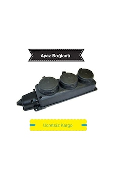 Ne-Ad Kauçuk 1X16A Kapaklı 3’Lü (Üçlü) Grup Priz Siyah Ne-Ad Kauçuk 1X16A Kapaklı 3’Lü (Üçlü) Grup Priz Siyah