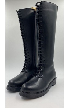 Melen Shoes Glamor Siyah Bağcıklı Düz Taban ve Fermuarlı Rahat Çizme Siyah Melen Shoes Glamor Siyah Bağcıklı Düz Taban ve Fermuarlı Rahat Çizme Siyah
