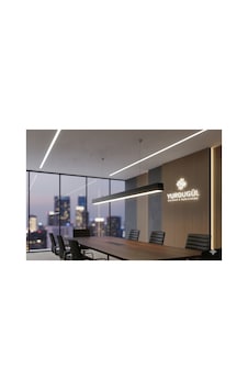 100cm Dekoratif Siyah Alüminyum Kasa Lineer Sarkıt Led Armatür - 6500k Beyaz Işık .