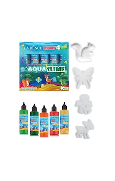 Aqua Slime - Kendin Yap Oyuncak Seti - Orman Hayvanları Seti 5x90ml