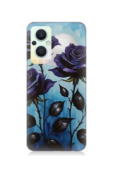 Oppo Reno 7 Lite Uyumlu Mavi Güller Hüznü Desenli Silikon Kılıf Çok Renkli Oppo Reno 7 Lite Uyumlu Mavi Güller Hüznü Desenli Silikon Kılıf Çok Renkli