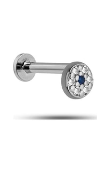 925 Ayar Gümüş Rodyumlu Minimal Çiçek Tragus Piercing Küpe Gümüş 925 Ayar Gümüş Rodyumlu Minimal Çiçek Tragus Piercing Küpe Gümüş