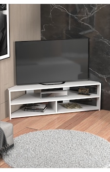 Vaveni Köşe Tv Ünitesi Beyaz 140 Cm Arz
