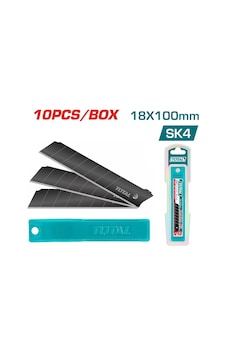 Total Maket Bıçağı Yedek Uç 10'lu Thtcb181 Yüksek Kalite Sk4 Çeliği Total Maket Bıçağı Yedek Uç 10'lu Thtcb181 Yüksek Kalite Sk4 Çeliği