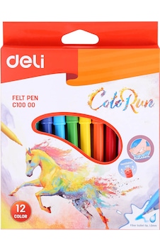 Deli Keçeli Kalem 12 Renk