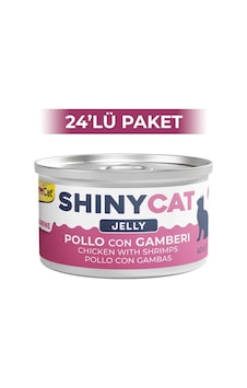 Gimcat Shinycat Jöle İçinde Tavuklu ve Karidesli Kedi Konservesi 24 x 70 G Gimcat Shinycat Jöle İçinde Tavuklu ve Karidesli Kedi Konservesi 24 x 70 G