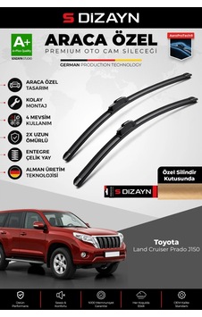 S-dizayn Toyota Land Cruiser Prado J150 Ön Cam Silecek Seti 2009-2024 Premium Araca Özel 65-50 Cm A+