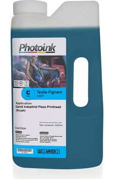 Ricoh Gen4 / Gen5 Kafalar için 1000 ML Mavi Cyan Tekstil Mürekkep Ricoh Gen4 / Gen5 Kafalar için 1000 ML Mavi Cyan Tekstil Mürekkep