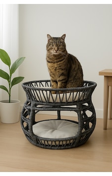 Hilal Bombeli Kedi Ranzası & Kedi Yatağı