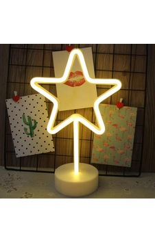 Yıldız Tasarımlı Neon Led Masa Ve Gece Lambası Dekoratif Işık 5580 Altın Yıldız Tasarımlı Neon Led Masa Ve Gece Lambası Dekoratif Işık 5580 Altın