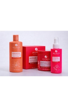 Julwen Keratin Treatment Şampuan 400 ML + Instant Leave-ın Mask 150 ML + Repair Mask 500 ML