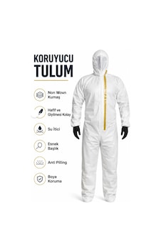 Ekstra Koruyucu Tulum Kt500 Standart Beden Beyaz Ekstra Koruyucu Tulum Kt500 Standart Beden Beyaz