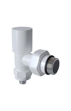 Radyatör Vanası 1/2'' Beyaz Köşe Pex Metal Volanlı 16 2mm Boru Bağl. Rakorlu Radyatör Vanası 1/2'' Beyaz Köşe Pex Metal Volanlı 16 2mm Boru Bağl. Rakorlu