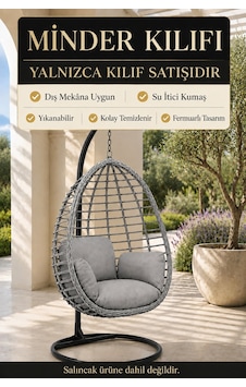 Armut Salıncak Minder Kılıfı İçi Boş, Fermuarlı, Su Geçirmez Kumaş Gri Armut Salıncak Minder Kılıfı İçi Boş, Fermuarlı, Su Geçirmez Kumaş Gri