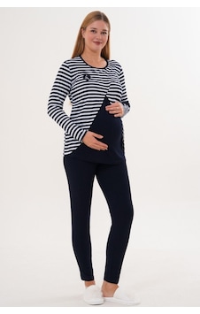 Mecit Pijama Mecit 6303 Bayan Lacivert Likralı Spor Hamile Lohusa Pijama Takım Mecit Pijama Mecit 6303 Bayan Lacivert Likralı Spor Hamile Lohusa Pijama Takım
