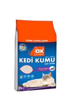 4 Adet Ak Kedi Kumu Lavanta Kokulu İnce Taneli 5 L