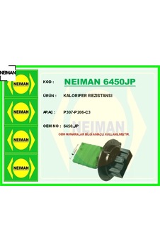 Kalorıfer Rezıstansı 307-206-c3 Neıman 6450.jp Kalorıfer Rezıstansı 307-206-c3 Neıman 6450.jp