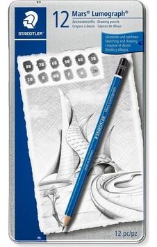 Staedtler Mars Lumograph Karakalem 12'li Set G12-S Staedtler Mars Lumograph Karakalem 12'li Set G12-S