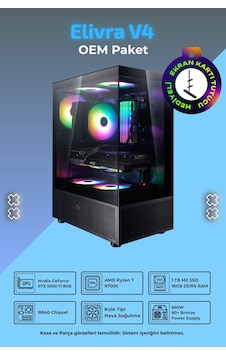 IH Elivra V4 R7-9700X 32 GB 1 TB SSD 8 GB RTX5060Ti Dos OEM Paket Masaüstü Bilgisayar IH Elivra V4 R7-9700X 32 GB 1 TB SSD 8 GB RTX5060Ti Dos OEM Paket Masaüstü Bilgisayar