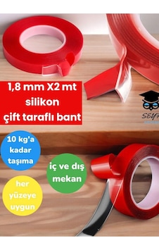 12mm X 1.5 Metre Çift Taraflı Silikon Bant Ekstra Güçlü Diğer 12mm X 1.5 Metre Çift Taraflı Silikon Bant Ekstra Güçlü Diğer