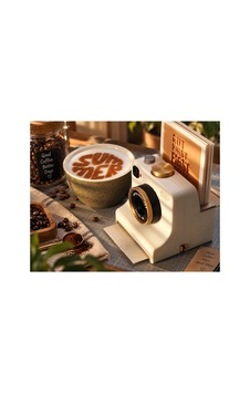 Latte Art Camera 4 Stencilli Manuel Coffee Art Kahve Süsleme Aparatı Kahve Köşesi Aksesuarı Diğer