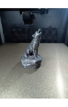 Uluyan Kurt Figürü Dekoratif 3d Baskı Kaya Tabanlı Heykel