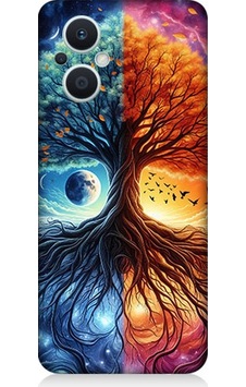 Oppo Reno 7 Lite 5g Uyumlu Hayat Ağacı Ve Gece Gündüz Desenli Silikon Kılıf Çok Renkli Oppo Reno 7 Lite 5g Uyumlu Hayat Ağacı Ve Gece Gündüz Desenli Silikon Kılıf Çok Renkli