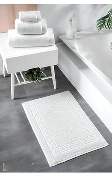 Formeya 3'lü Ayak İzli Ayak Havlusu - Paspas Banyo Seti 3 Adet Beyaz Açık Gri Formeya 3'lü Ayak İzli Ayak Havlusu - Paspas Banyo Seti 3 Adet Beyaz Açık Gri