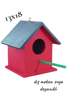 Ahşap Kuş Evi Vernikli Dış Mekan Suya Dayanıklı Kuş Yuvası 13x18 Ahşap Kuş Evi Vernikli Dış Mekan Suya Dayanıklı Kuş Yuvası 13x18