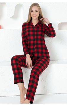 Alimer Kadın Kımızı U Kol Likralı Kışlık Pijama Takım Edy2770uk-k Kırmızı Alimer Kadın Kımızı U Kol Likralı Kışlık Pijama Takım Edy2770uk-k Kırmızı