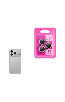 Apple Uyumlu iPhone 17 Pro Zore Cl-06 Kamera Lens Koruyucu Titanyum-gri