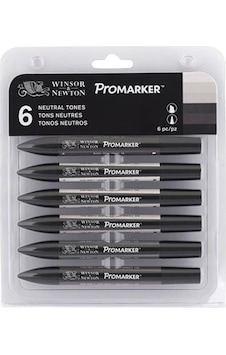 Winsor & Newton Promarker Nötür Tonlar Seti (6 Renk) Winsor & Newton Promarker Nötür Tonlar Seti (6 Renk)