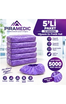 Piramedic Galoş 10 Micron 5000 Adet Mor Galoş Piramedic Galoş 10 Micron 5000 Adet Mor Galoş