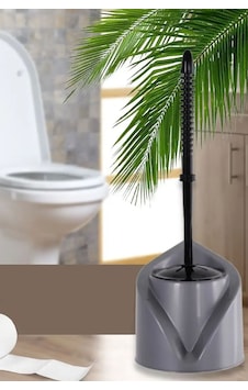 Wc Tuvalet Banyo Fırçası Klozet Fırçası Klasik Siyah Kolay Kullanım Klozet Fırça Set Siyah