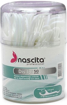 Nascita Kürdanlı Diş İpi Silindir Kutu 50'li Nascita Kürdanlı Diş İpi Silindir Kutu 50'li
