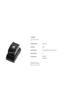 Cam Kaldırma Anahtarı Linea Strada Ön Sağ Tekli Çerçevesiz 735379275 Kraw An213 Cam Kaldırma Anahtarı Linea Strada Ön Sağ Tekli Çerçevesiz 735379275 Kraw An213
