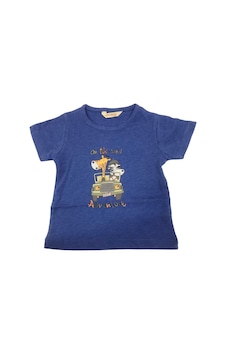 Mini Damla T-shirt Safari Kırçıllı Mavi Saks Mini Damla T-shirt Safari Kırçıllı Mavi Saks