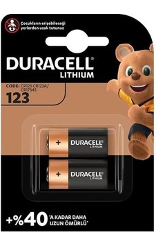 Duracell 123A 3 Volt Lityum Pil 2 Adet